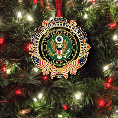 United States Army Patriotic Brass Ornament