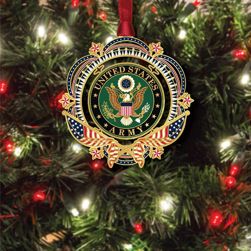 United States Army Patriotic Brass Ornament