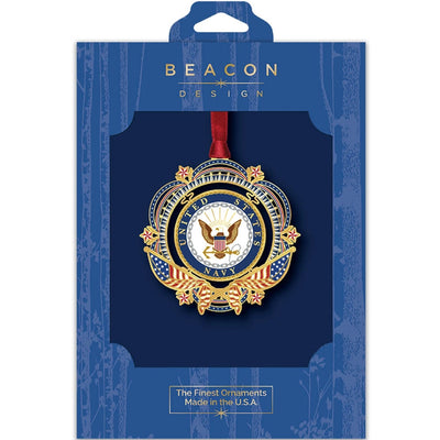 United States Navy Patriotic Brass Ornament