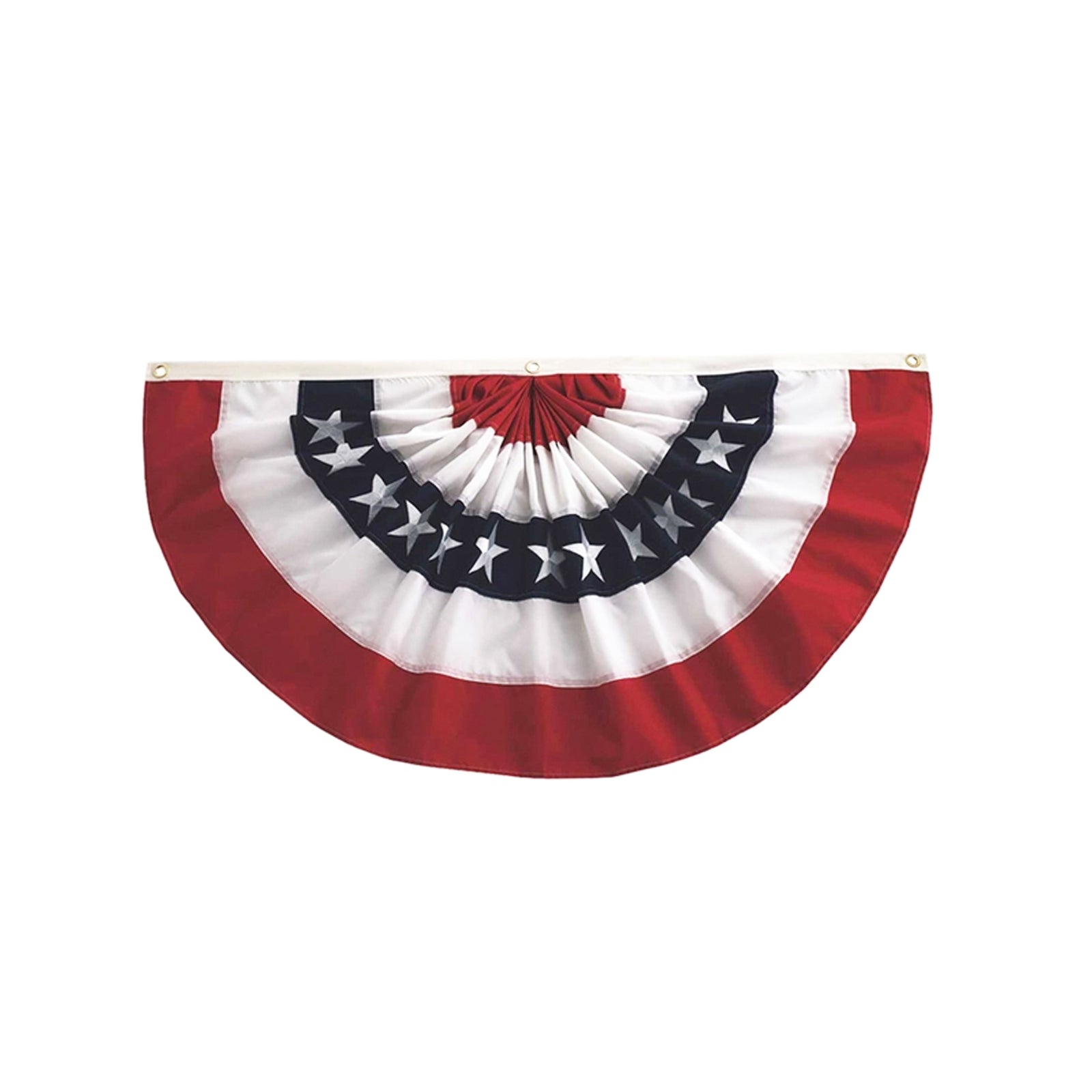 American Flag Embroidered Small Bunting 36" x 18"