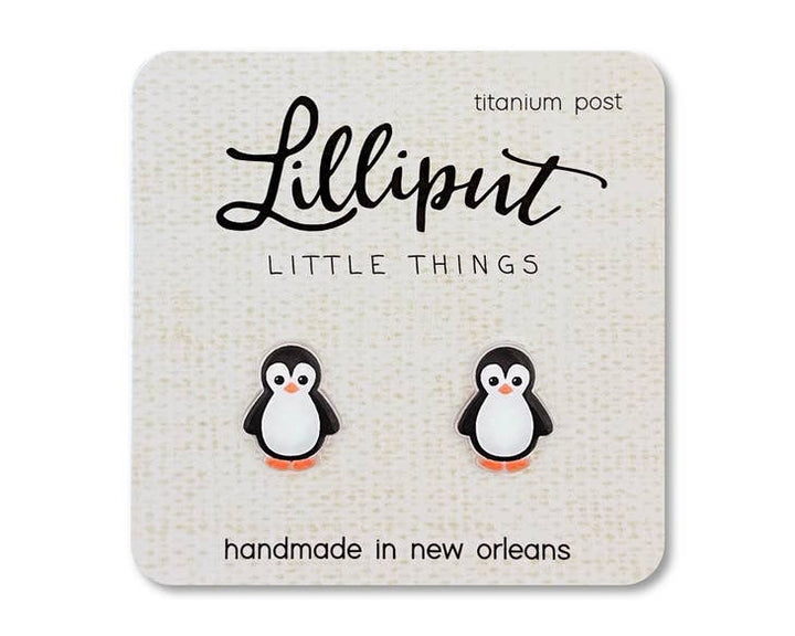 Penguin Lilliput Post Earrings