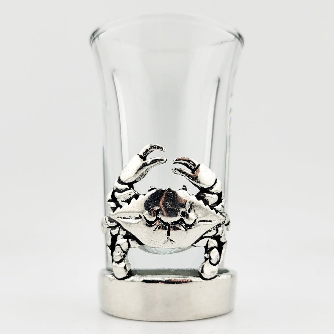 Crab Shot Glass Shooter Pewter