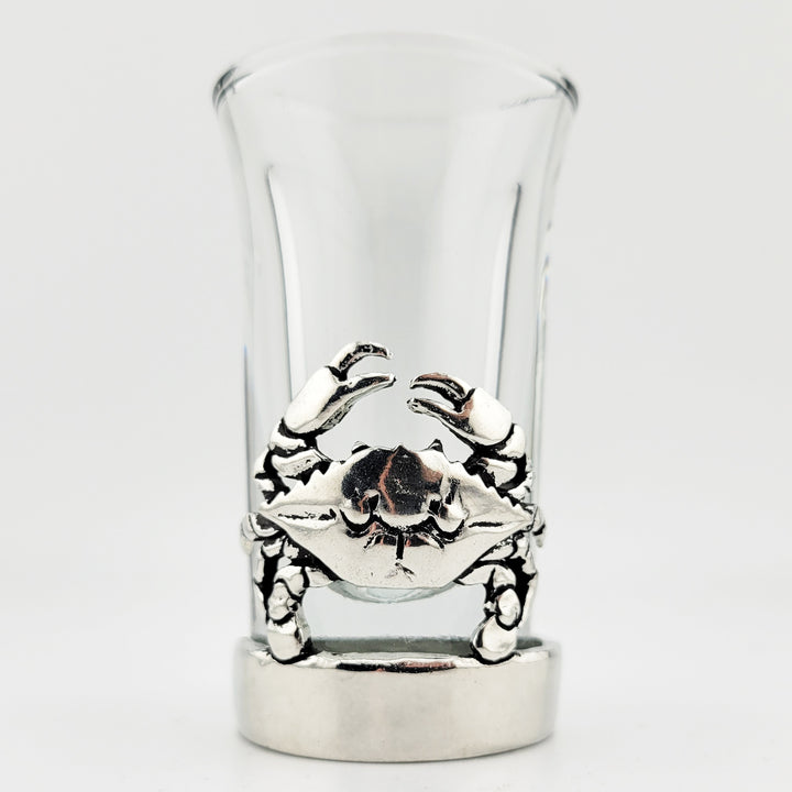 Crab Shot Glass Shooter Pewter