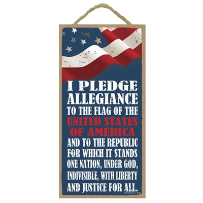 Pledge Of Allegiance Wood Sign