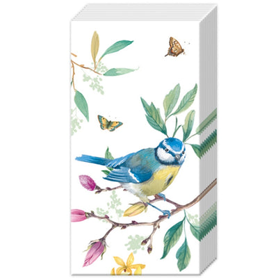 Pocket Tissue Pack - Blue Bird On Branch