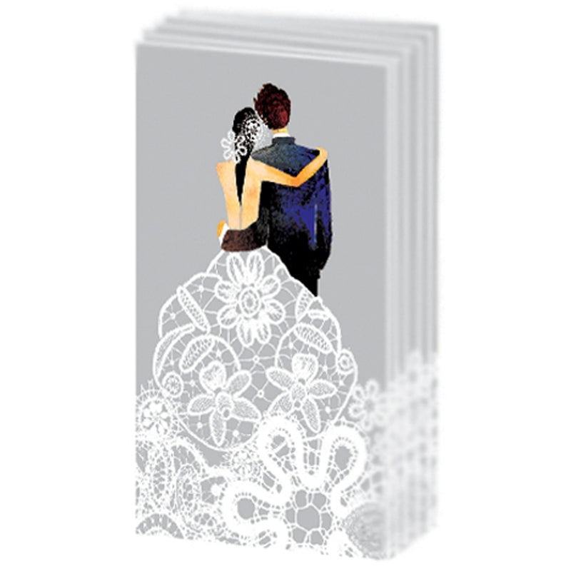 Pocket Tissue Pack - Wedding Bride/Groom