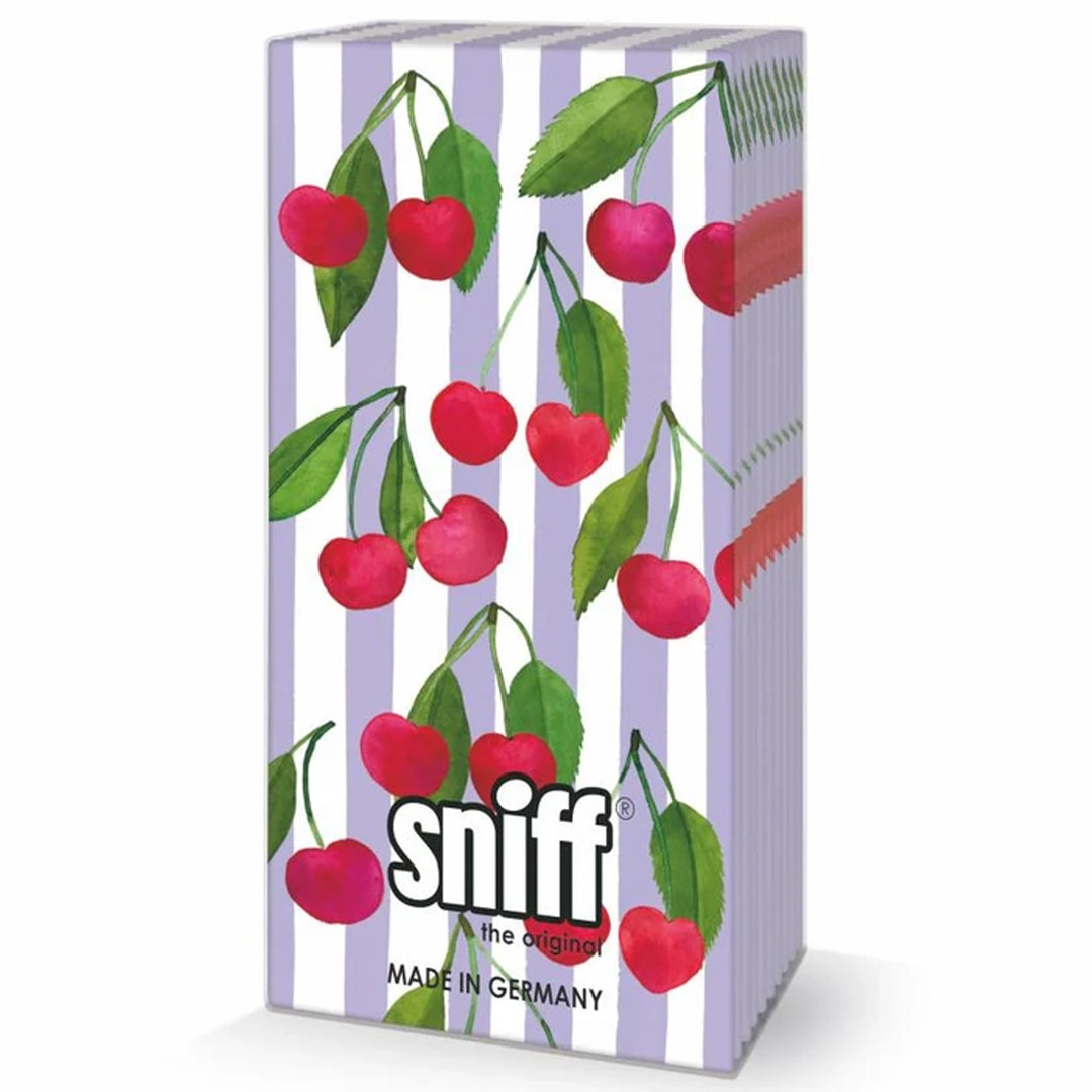 Pocket Tissue Pack - Cherry &amp; Stripes