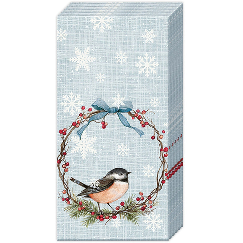 Pocket Tissue Pack - Chickadee Wreath