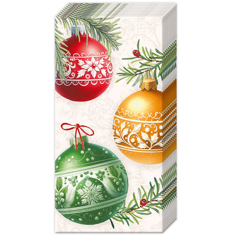 Pocket Tissue Pack - Christmas Ball Ornaments