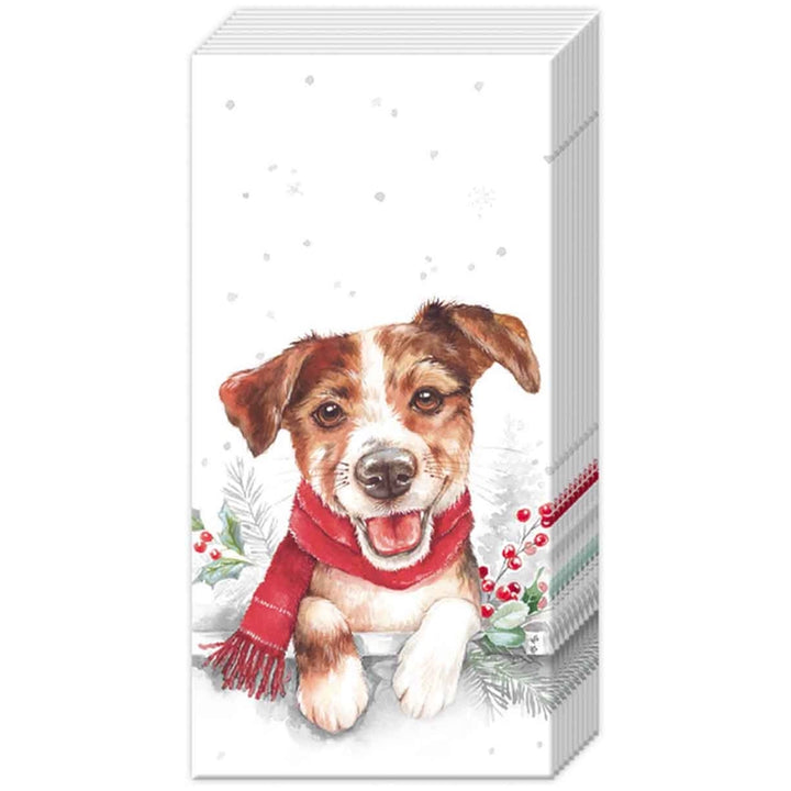 Pocket Tissue Pack - Christmas Dog Scarf