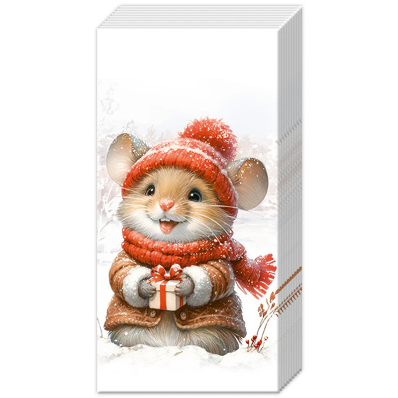 Pocket Tissue Pack - Christmas Mouse