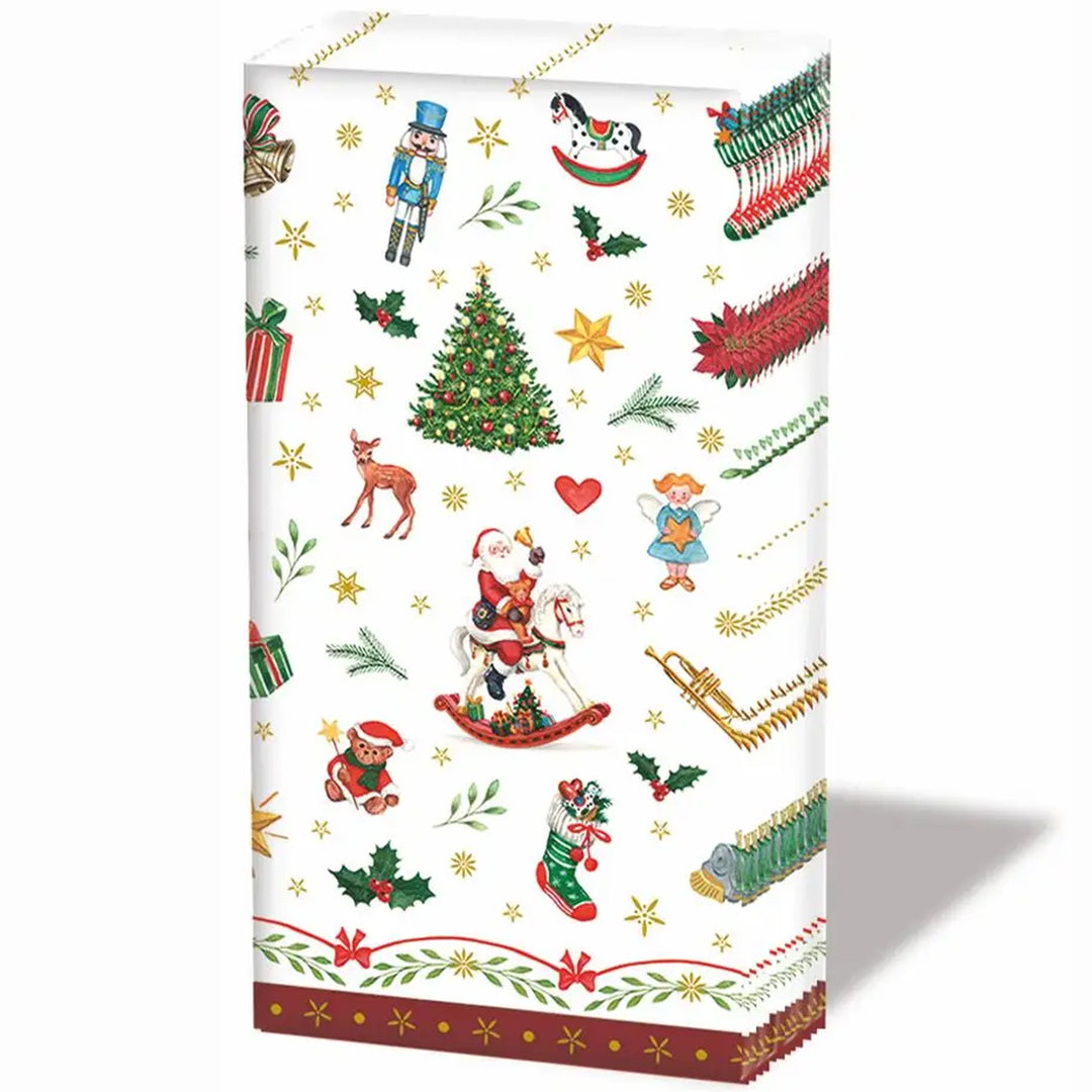 Pocket Tissue Pack - Christmas Ornaments All Over