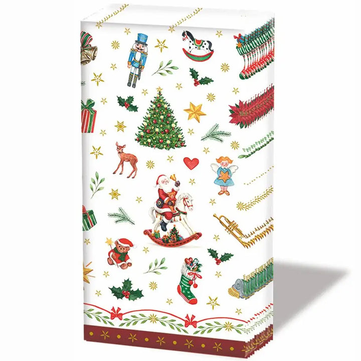 Pocket Tissue Pack - Christmas Ornaments All Over