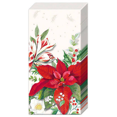 Pocket Tissue Pack - Christmas Poinsettia