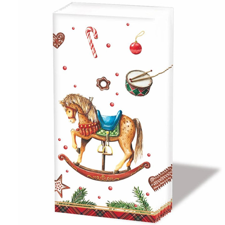 Pocket Tissue Pack - Christmas Rocking Horse
