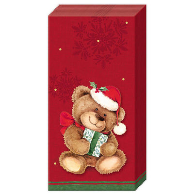 Pocket Tissue Pack - Christmas Teddy Bear