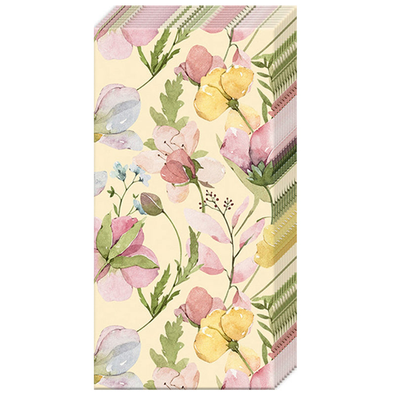 Pocket Tissue Pack - Floral Cream