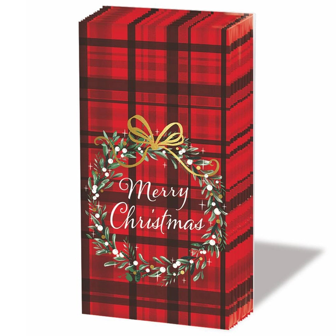 Pocket Tissue Pack - Merry Christmas Plaid