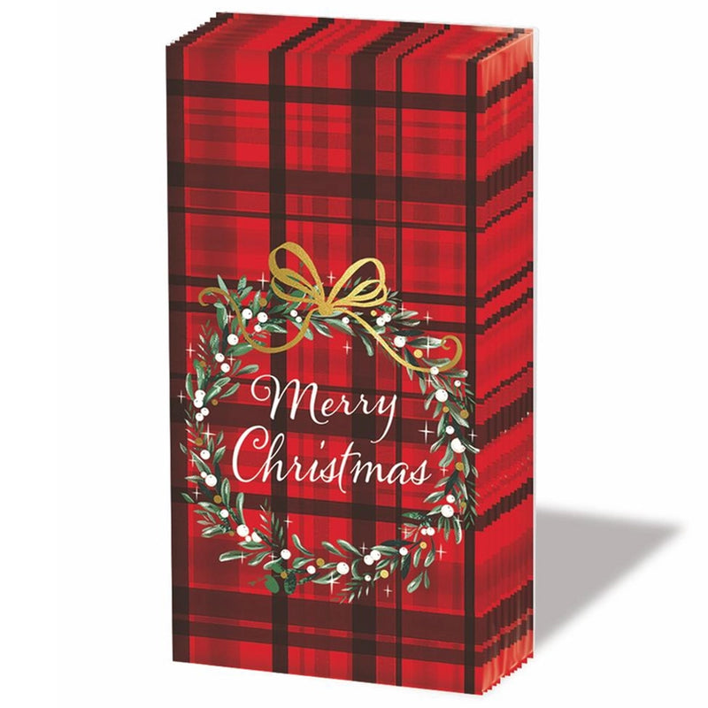 Pocket Tissue Pack - Merry Christmas Plaid