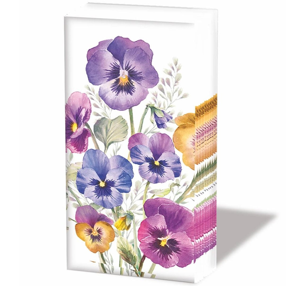 Pocket Tissue Pack - Pansies Floral