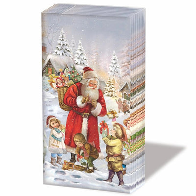 Pocket Tissue Pack - Santa Bringing Presents