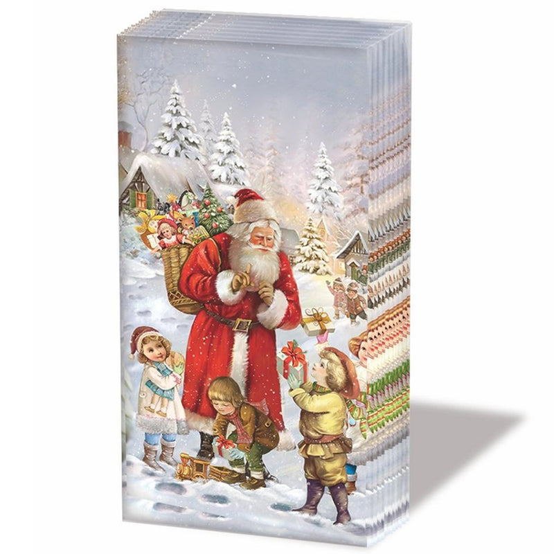 Pocket Tissue Pack - Santa Bringing Presents