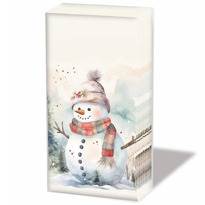 Pocket Tissue Pack - Snowman In Nature