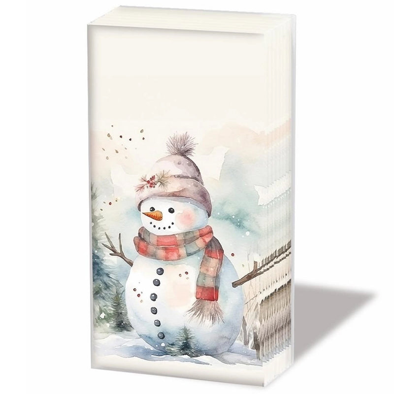 Pocket Tissue Pack - Snowman In Nature