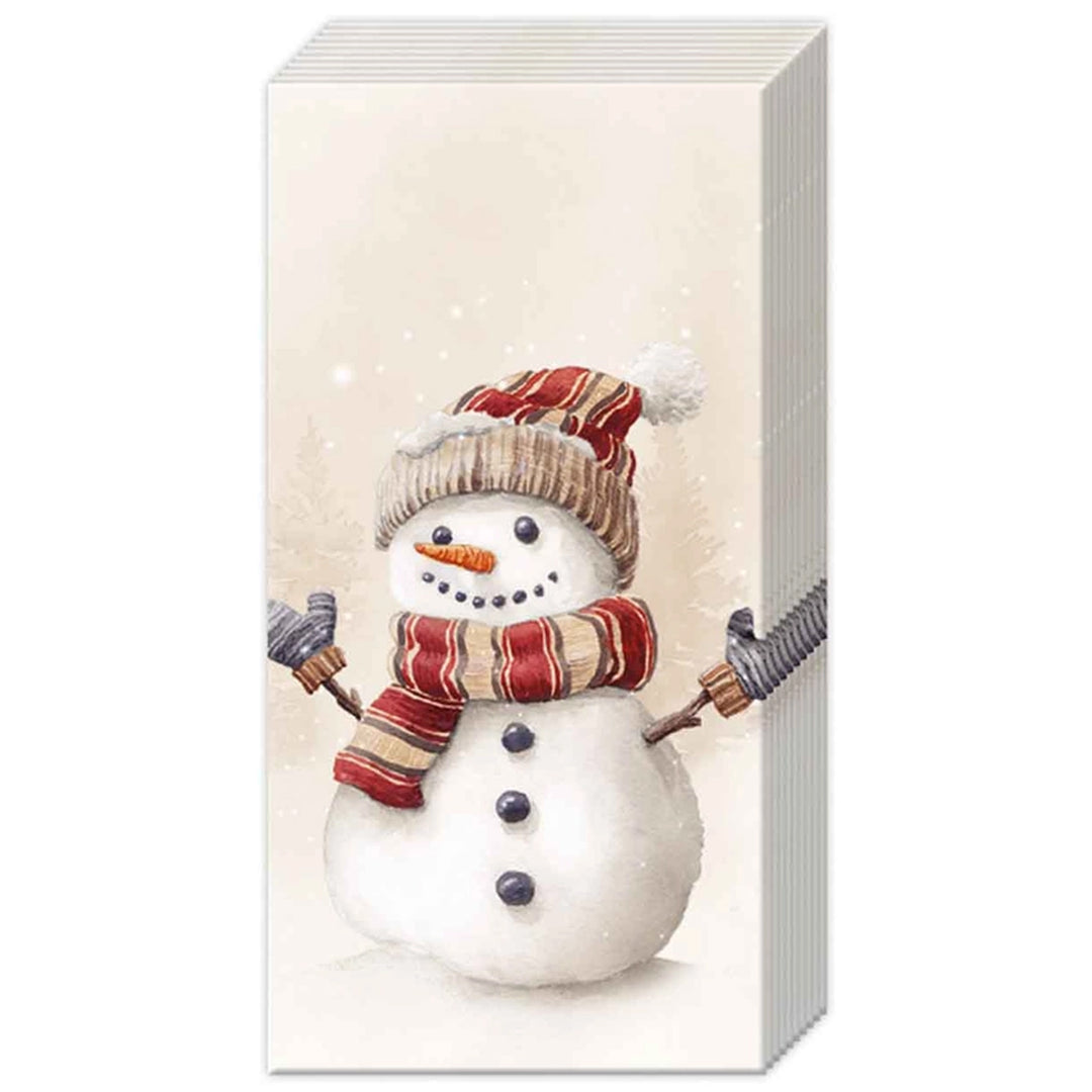 Pocket Tissue Pack - Snowman Winter Scarf