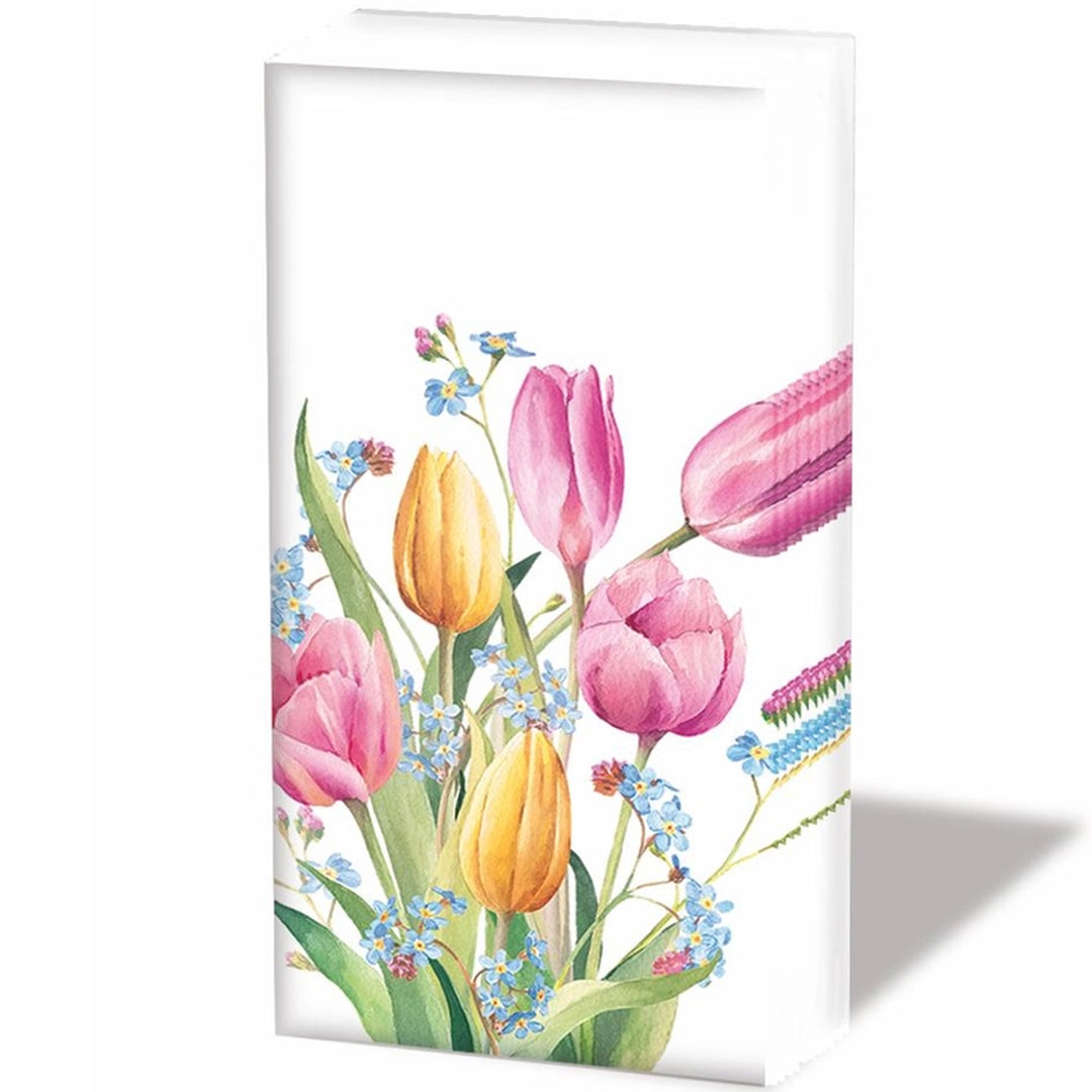 Pocket Tissue Pack - Tulips, Pink &amp; Yellow