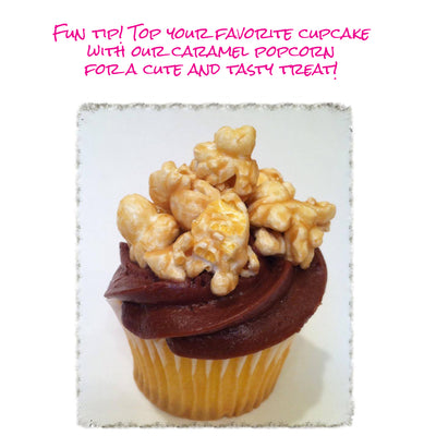 Popsations Classic Caramel Popcorn Tip! Top a cupcake!