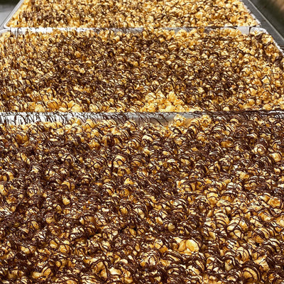 Popsations Dark Chocolate Drizzle Caramel Popcorn Manufacturing