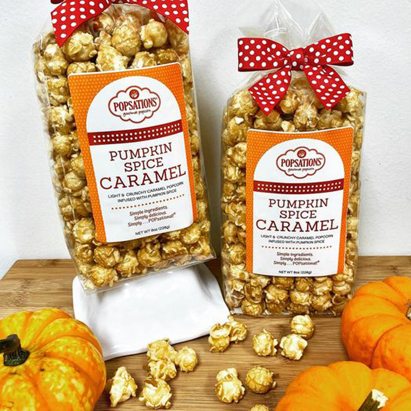 Popsations Pumpkin Spice Caramel Popcorn 8oz.