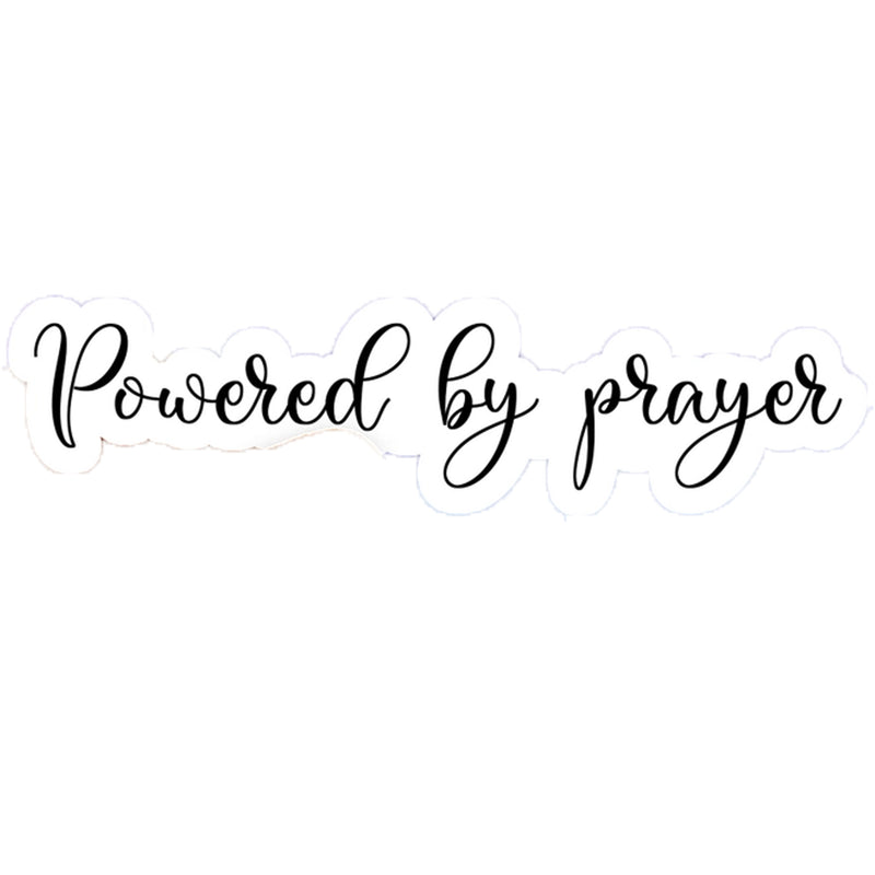 Powered By Prayer Vinyl Sticker