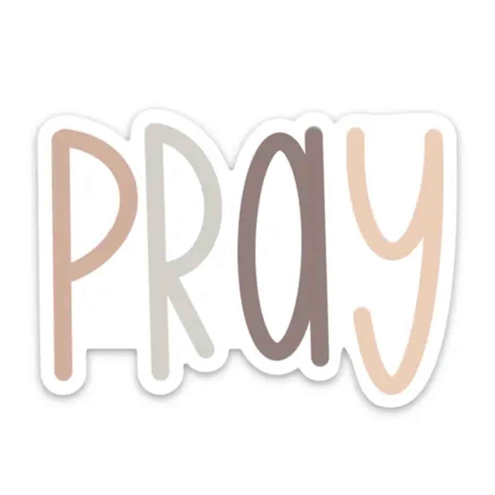Pray Soft Colors Vinyl Sticker