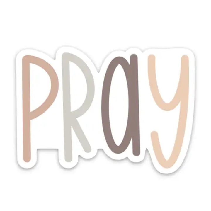 Pray Soft Colors Vinyl Sticker