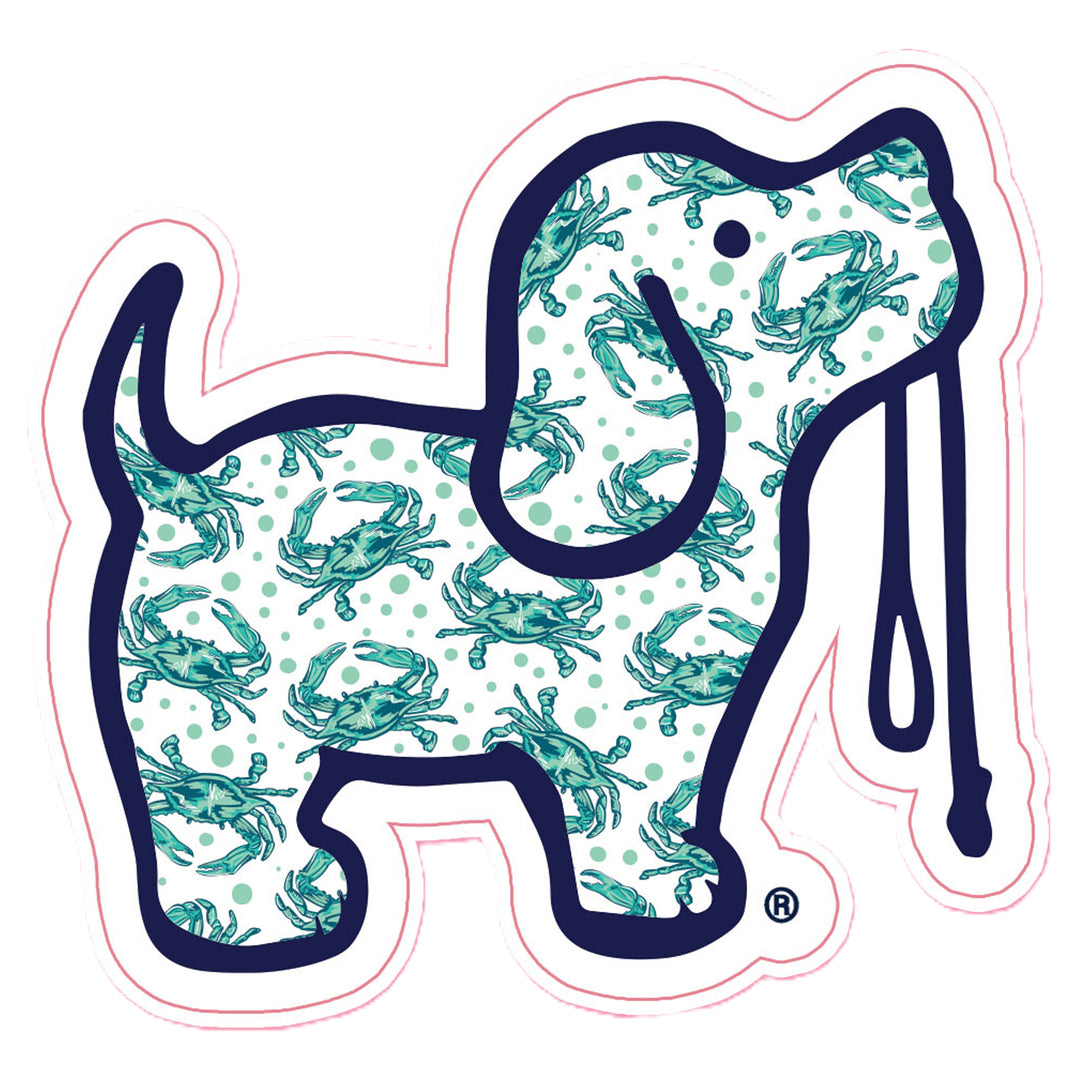 Puppie Love® Crab Pattern Pup Decal Sticker
