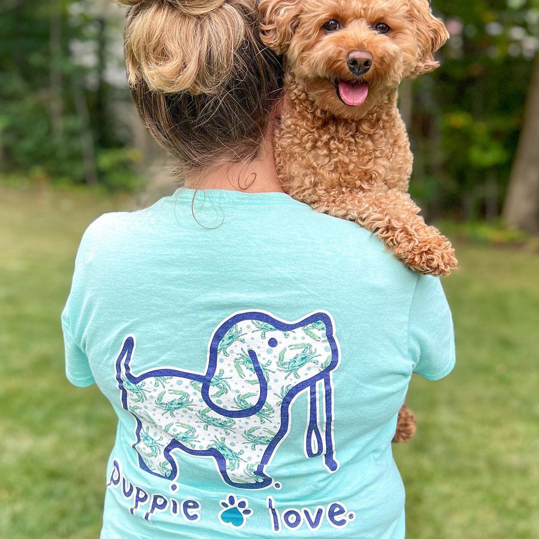 Puppie Love® Crab Pattern Pup Adult T-Shirt
