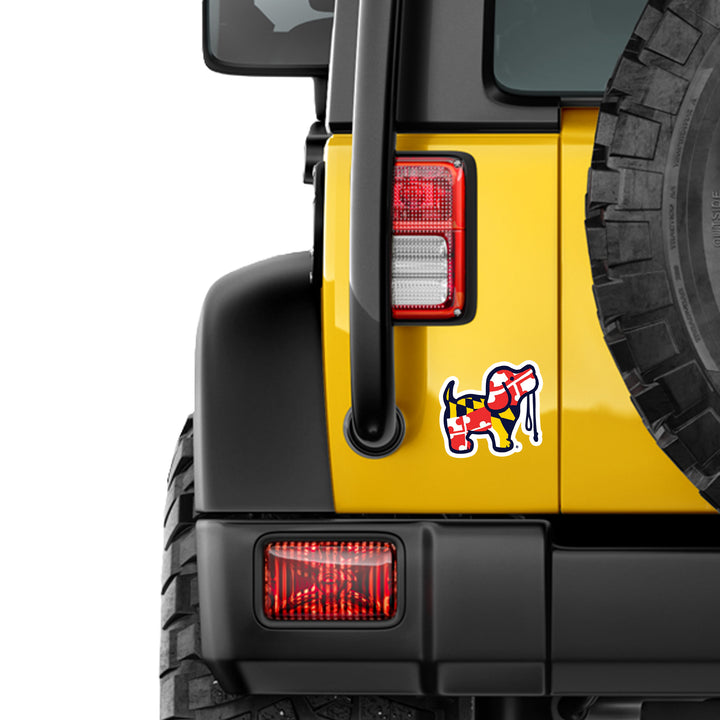 Puppie Love® Maryland Flag Pattern Pup Decal Sticker