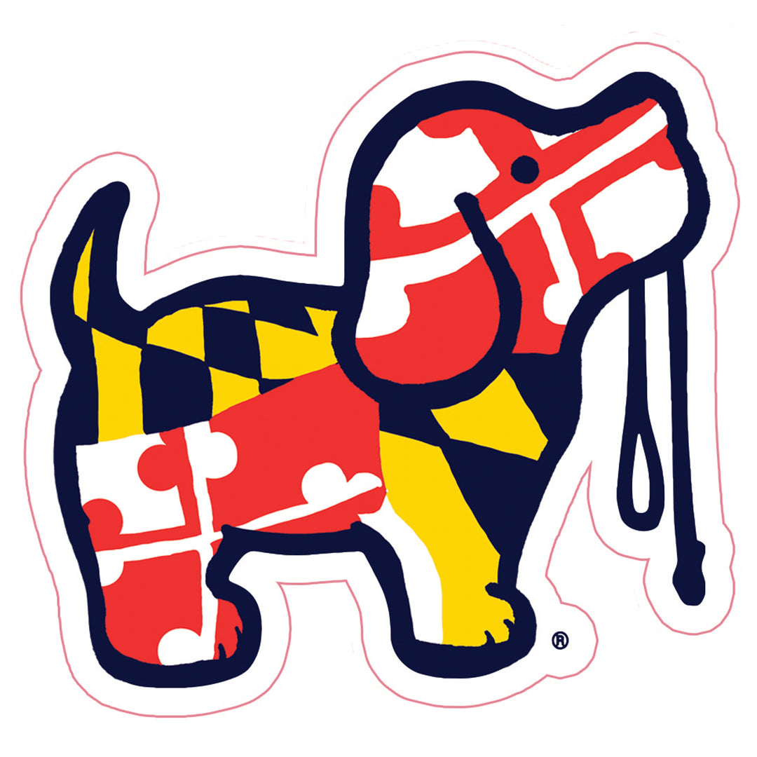 Puppie Love® Maryland Flag Pattern Pup Decal Sticker