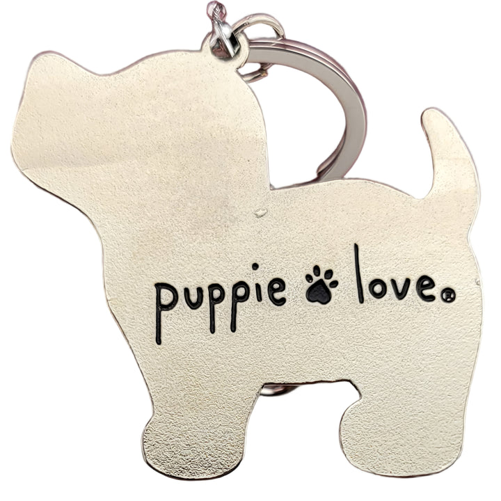 Puppie Love® Maryland Flag Pattern Pup Key Ring