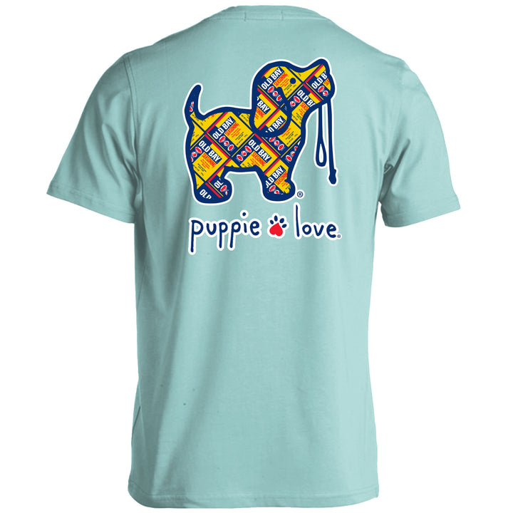 Puppie Love® Old Bay Can Pattern Pup Adult T-Shirt