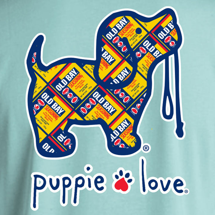 Puppie Love® Old Bay Can Pattern Pup Adult T-Shirt