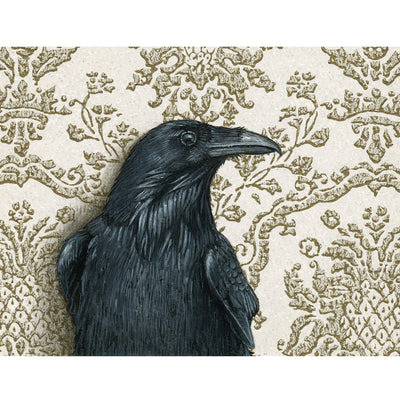 Raven Art Textured Notecard