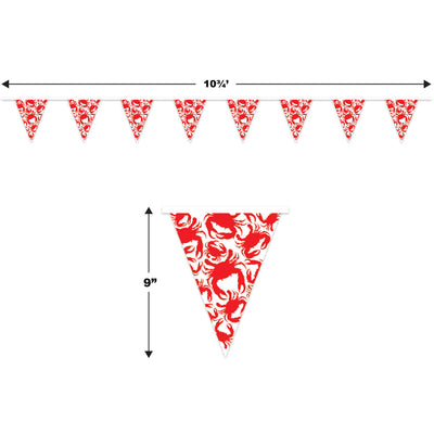 Red Crab Pennant Banner (size)