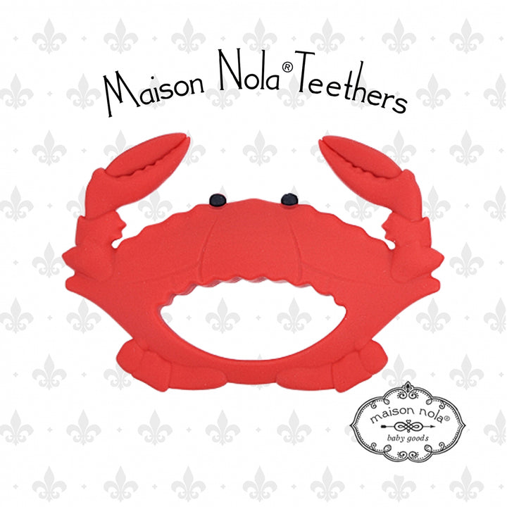 Red Crab Baby Silicone Teether Packaging