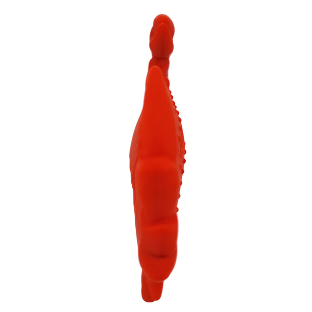 Red Crab Baby Silicone Teether (side view)