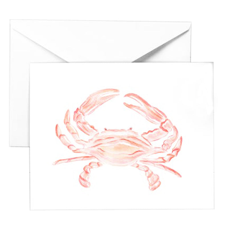 Red Crab Watercolor Greeting Card
