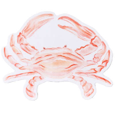 Red Crab Watercolor Vinyl Sticker