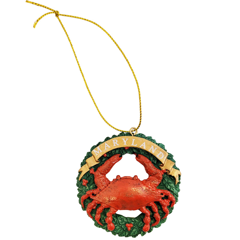 Red Crab Wreath Resin Ornament